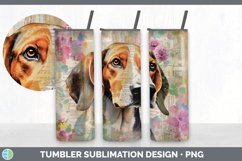 Vintage English Coonhound Dog Tumbler | Sublimation 20 oz Sk Product Image 3
