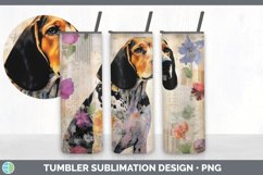 Vintage English Coonhound Dog Tumbler | Sublimation 20 oz Sk Product Image 7