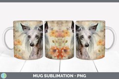 Vintage Hairless Chinese Crested Dog Mug Wrap | Sublimation Product Image 3
