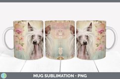 Vintage Hairless Chinese Crested Dog Mug Wrap | Sublimation Product Image 5