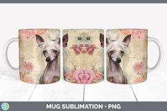 Vintage Hairless Chinese Crested Dog Mug Wrap | Sublimation Product Image 6