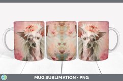 Vintage Hairless Chinese Crested Dog Mug Wrap | Sublimation Product Image 7