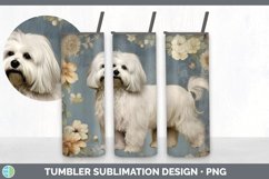Vintage Havanese Dog Tumbler | Sublimation 20 oz Skinny Tumb Product Image 4