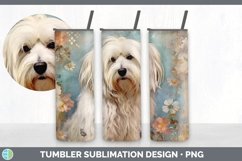 Vintage Havanese Dog Tumbler | Sublimation 20 oz Skinny Tumb Product Image 6
