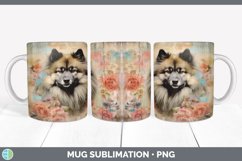 Vintage Keeshond Dog Mug Wrap | Sublimation Coffee Cup Desig Product Image 2