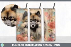 Vintage Keeshond Dog Tumbler | Sublimation 20 oz Skinny Tumb Product Image 2