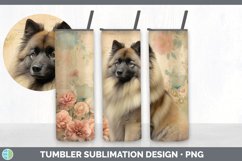 Vintage Keeshond Dog Tumbler | Sublimation 20 oz Skinny Tumb Product Image 3