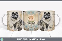 Vintage Keeshond Dog Mug Wrap | Sublimation Coffee Cup Desig Product Image 4
