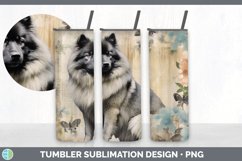 Vintage Keeshond Dog Tumbler | Sublimation 20 oz Skinny Tumb Product Image 4