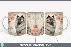 Vintage Keeshond Dog Mug Wrap | Sublimation Coffee Cup Desig Product Image 5