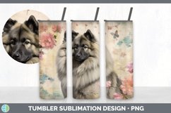 Vintage Keeshond Dog Tumbler | Sublimation 20 oz Skinny Tumb Product Image 5