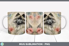 Vintage Keeshond Dog Mug Wrap | Sublimation Coffee Cup Desig Product Image 6