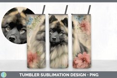 Vintage Keeshond Dog Tumbler | Sublimation 20 oz Skinny Tumb Product Image 6