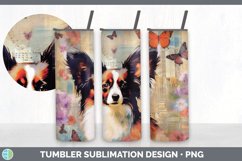 Vintage Papillon Dog Tumbler | Sublimation 20 oz Skinny Tumb Product Image 3