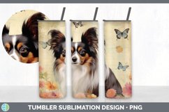 Vintage Papillon Dog Tumbler | Sublimation 20 oz Skinny Tumb Product Image 5
