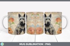 Vintage Scottish Terrier Dog Mug Wrap | Sublimation Coffee C Product Image 3