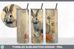 Vintage Snowshoe Hare Tumbler | Sublimation 20 oz Skinny Tum Product Image 3