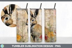 Vintage Snowshoe Hare Tumbler | Sublimation 20 oz Skinny Tum Product Image 4