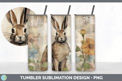 Vintage Snowshoe Hare Tumbler | Sublimation 20 oz Skinny Tum Product Image 5