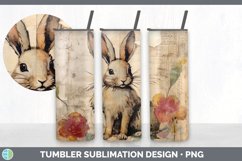 Vintage Snowshoe Hare Tumbler | Sublimation 20 oz Skinny Tum Product Image 6