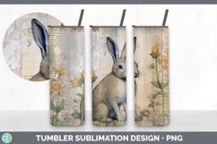 Vintage Snowshoe Hare Tumbler | Sublimation 20 oz Skinny Tum Product Image 7