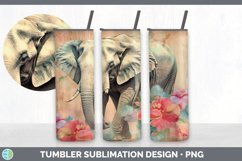 Vintage Elephant Tumbler | Sublimation 20 oz Skinny Tumbler Product Image 7