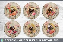 Vintage Sloth Wind Spinner | Sublimation Spinner Designs Bun Product Image 2