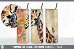 Vintage Giraffe Tumbler | Sublimation 20 oz Skinny Tumbler D Product Image 2