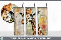 Vintage Giraffe Tumbler | Sublimation 20 oz Skinny Tumbler D Product Image 4
