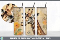 Vintage Giraffe Tumbler | Sublimation 20 oz Skinny Tumbler D Product Image 5