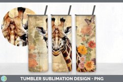 Vintage Giraffe Tumbler | Sublimation 20 oz Skinny Tumbler D Product Image 6