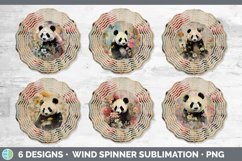 Vintage Panda Bear Wind Spinner | Sublimation Spinner Design Product Image 2