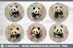 Vintage Panda Bear Wind Spinner | Sublimation Spinner Design Product Image 2
