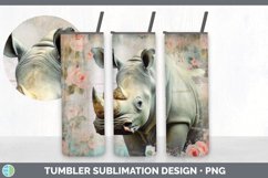 Vintage Rhino Tumbler | Sublimation 20 oz Skinny Tumbler Des Product Image 3
