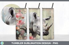 Vintage Rhino Tumbler | Sublimation 20 oz Skinny Tumbler Des Product Image 5
