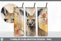 Vintage Kangaroo Tumbler | Sublimation 20 oz Skinny Tumbler Product Image 3
