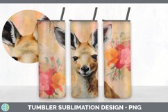 Vintage Kangaroo Tumbler | Sublimation 20 oz Skinny Tumbler Product Image 4