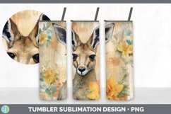 Vintage Kangaroo Tumbler | Sublimation 20 oz Skinny Tumbler Product Image 5