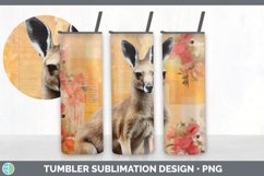 Vintage Kangaroo Tumbler | Sublimation 20 oz Skinny Tumbler Product Image 7