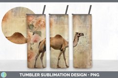 Vintage Camel Tumbler | Sublimation 20 oz Skinny Tumbler Des Product Image 3