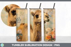 Vintage Camel Tumbler | Sublimation 20 oz Skinny Tumbler Des Product Image 4