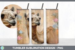 Vintage Camel Tumbler | Sublimation 20 oz Skinny Tumbler Des Product Image 7