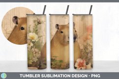 Vintage Capybara Tumbler | Sublimation 20 oz Skinny Tumbler Product Image 7