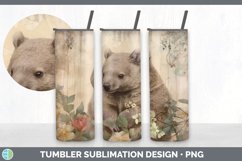 Vintage Wombat Tumbler | Sublimation 20 oz Skinny Tumbler De Product Image 2