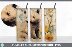 Vintage Wombat Tumbler | Sublimation 20 oz Skinny Tumbler De Product Image 6