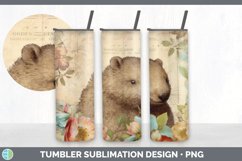 Vintage Wombat Tumbler | Sublimation 20 oz Skinny Tumbler De Product Image 7