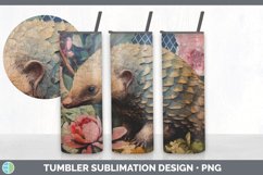 Vintage Pangolin Tumbler | Sublimation 20 oz Skinny Tumbler Product Image 3