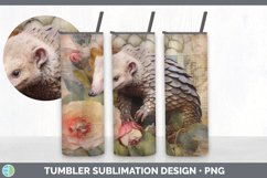 Vintage Pangolin Tumbler | Sublimation 20 oz Skinny Tumbler Product Image 4