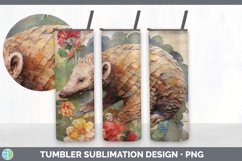 Vintage Pangolin Tumbler | Sublimation 20 oz Skinny Tumbler Product Image 5