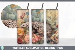 Vintage Pangolin Tumbler | Sublimation 20 oz Skinny Tumbler Product Image 6